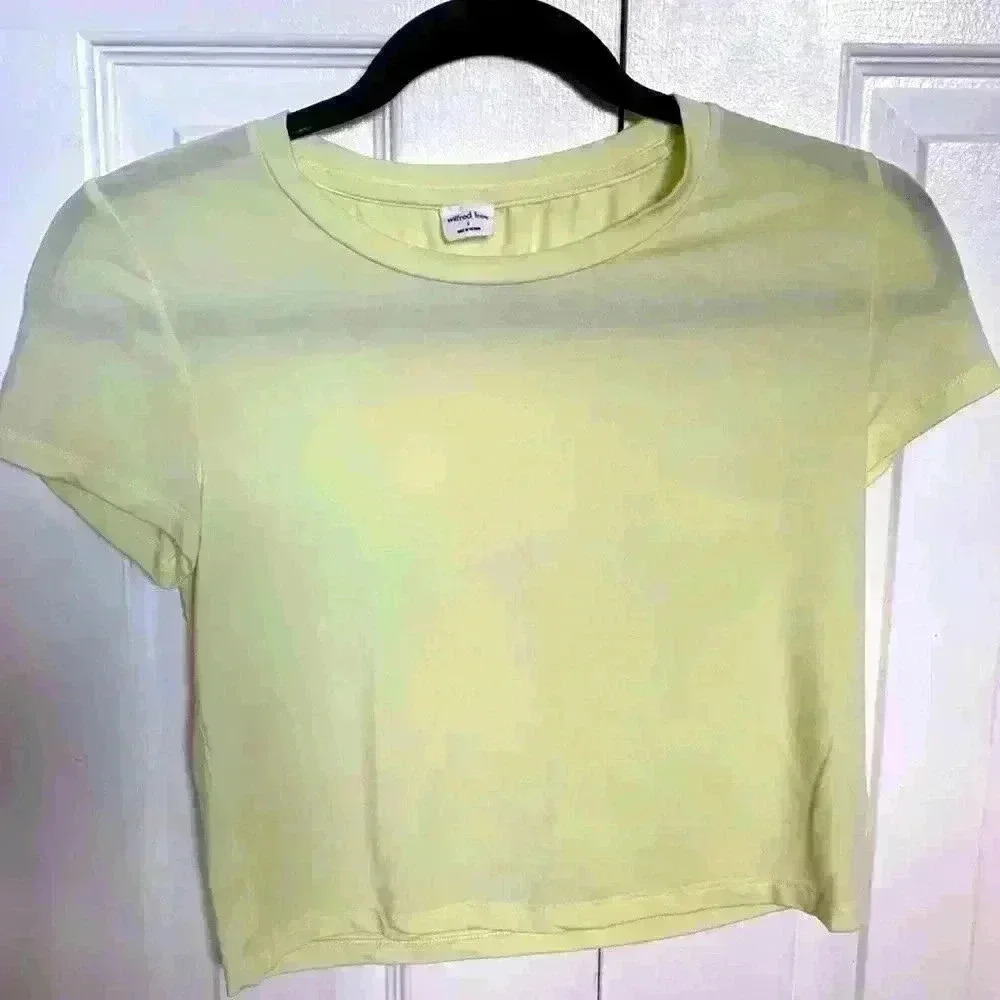 Aritzia yellow wilfred free top size small